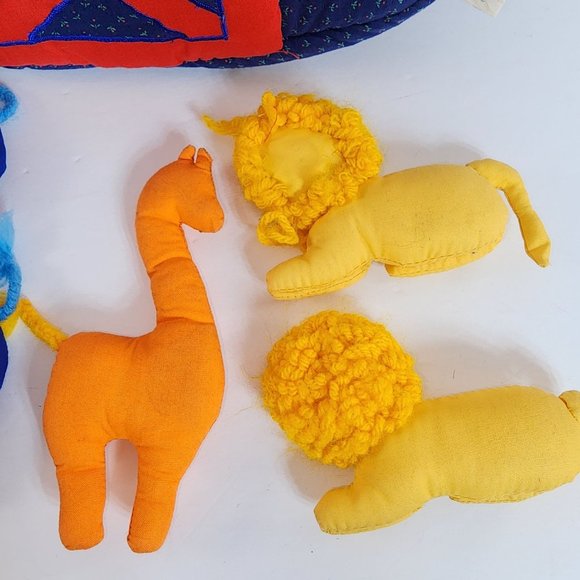 Vintage Kubla Crafts Noah's Ark Plush Playset with 5 Animals Not Complete Cute - Picture 7 of 12